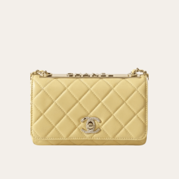 Chanel Trendy Cc Woc (Wallet On Chain) Pastel Yellow 7.5 Inches