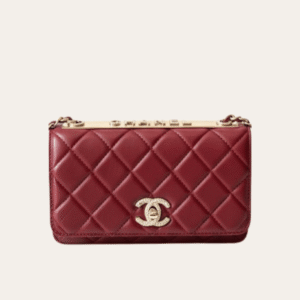 Chanel Trendy Cc Woc (Wallet On Chain) Burgundy 7.5 Inches