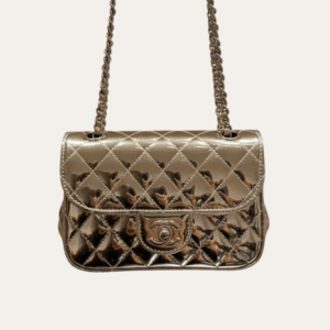 Chanel Flap Bag Gold With Star Charm 7.5 Inches