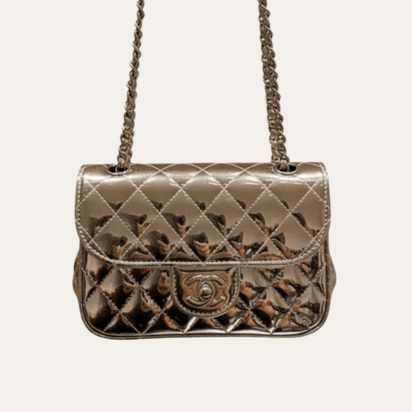 Chanel Flap Bag Gold With Star Charm 7.5 Inches