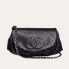 Chanel Vintage-Style Flap Bag Black 9.1 Inches