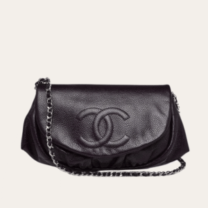 Chanel Vintage-Style Flap Bag Black 9.1 Inches