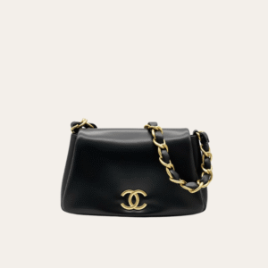 Chanel Vintage-Style Flap Bag Black 11.0 Inches