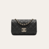 Chanel Flap Bag Woc (Wallet On Chain) Black 7.5 Inches