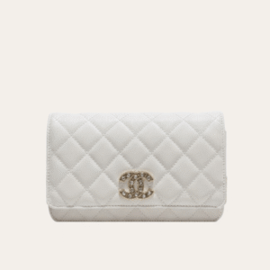 Chanel Flap Bag Woc (Wallet On Chain) White 7.5 Inches