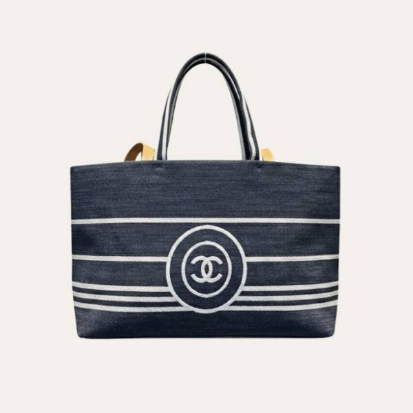 Chanel Denim Tote Bag Blue 13.0 Inches