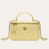 Chanel Classic Mini Vanity Case Pastel Yellow 6.7 Inches