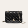 AURCN-BAG1148 Chanel 24C Mini Flap Bag Metallic Black 7.5 Inches