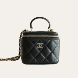 Chanel Mini Square Vanity Case Black 3.9 Inches
