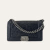 Chanel Boy Bag Embossed Black 9.8 Inches