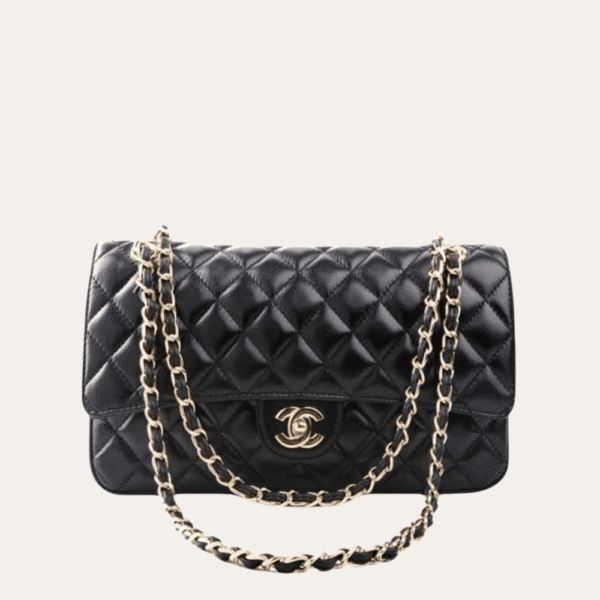 Chanel Classic Handbag Black 9.8 Inches