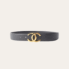 Chanel Belt Classic Black Signature Gold
