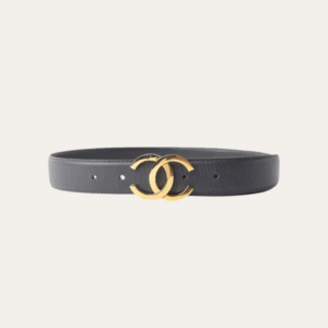 Chanel Belt Classic Black Signature Gold