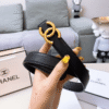 Chanel Belt Classic Black Signature Gold