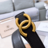 Chanel Belt Classic Black Signature Gold