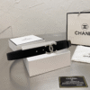 Chanel Belt Cc Pearl Crystal Black