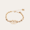 Chanel Cc Logo Bead Bracelet Gold-Tone