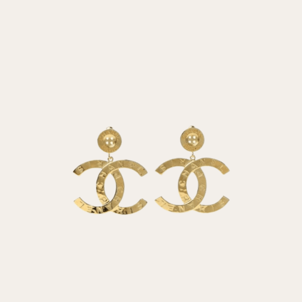 Chanel Paris Button Earrings