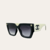 Chanel Vintage Black White Sunglasses