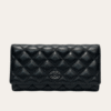 Chanel Classic Small Flap Wallet Black Caviar Silver Hardware 4.7 Inches