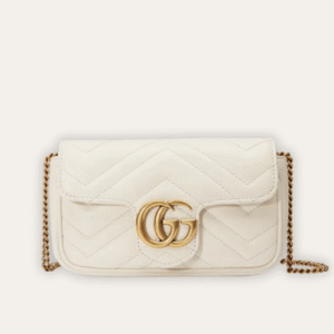Gucci Gg Marmont Mini Matelassé Shoulder Bag White 6.5 Inches