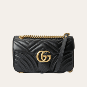 Gucci Gg Marmont Mini Matelassé Shoulder Bag Black 6.5 Inches