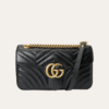 Gucci Gg Marmont Medium Matelassé Shoulder Bag Black 10.2 Inches
