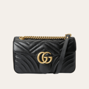 Gucci Gg Marmont Medium Matelassé Shoulder Bag Black 10.2 Inches