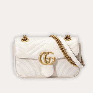 Gucci Gg Marmont Small Matelassé Shoulder Bag Beige 8.7 Inches