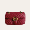 Gucci Gg Marmont Small Matelassé Shoulder Bag Burgundy 8.7 Inches