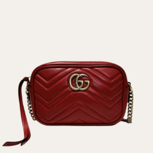 Gucci Gg Marmont Small Camera Bag Burgundy 9.4 Inches