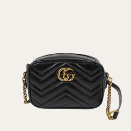 Gucci Gg Marmont Small Camera Bag Black 9.4 Inches