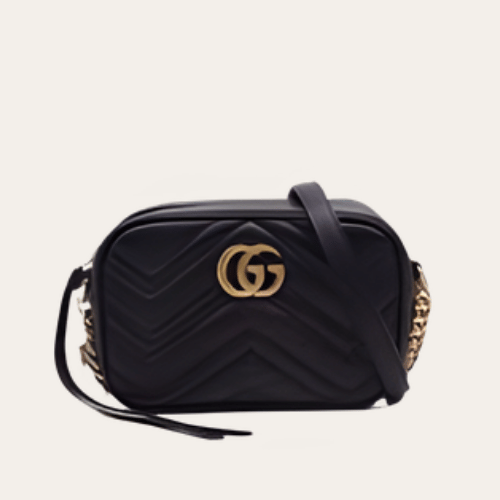 Gucci Gg Marmont Mini Camera Bag Black 9.4 Inches