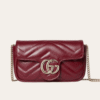 Gucci Gg Marmont Mini Bag Rosso Ancora Red 6.5 Inches 476433 Dtdhv 6207