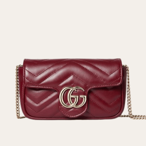 Gucci Gg Marmont Mini Bag Rosso Ancora Red 6.5 Inches 476433 Dtdhv 6207