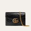 Gucci Gg Marmont Woc Chain Shoulder Bag Black 7.9 Inches