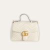 AURGC-BAG1023 Gucci Gg Marmont Top Handle Chain Shoulder Bag White 10.6 Inches