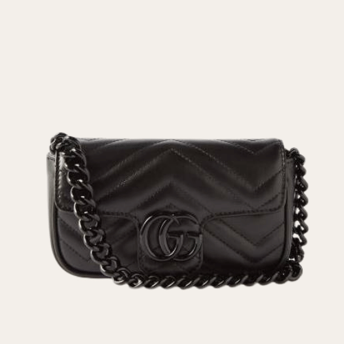 Gucci Gg Marmont Mini Belt Bag Black 6.5 Inches