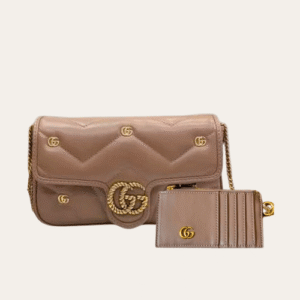 Gucci Gg Marmont 2-In-1 Shoulder Bag Nude 8.7 Inches