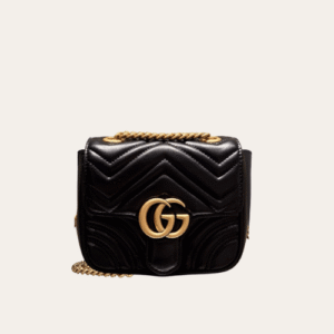 Gucci Gg Marmont Square Shoulder Bag Black 7.1 Inches