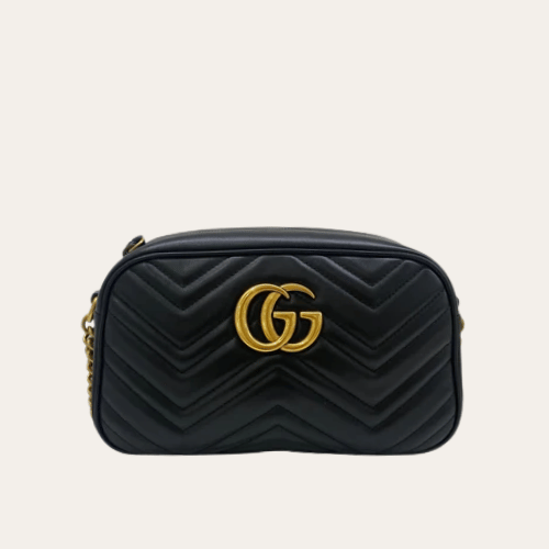 Gucci Gg Marmont Camera Bag Black 9.1 Inches