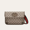 Gucci Tiger Head Gg Small Shoulder Bag Brown 9.4 Inches