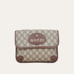 Gucci Tiger Head Gg Small Crossbody Bag Brown 8.3 Inches