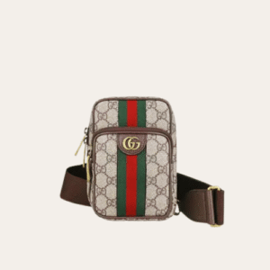Gucci Ophidia Gg Mini Messenger Bag Brown 7 Inches