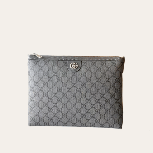 Gucci Gg Supreme Messenger Bag Black 11.8 Inches