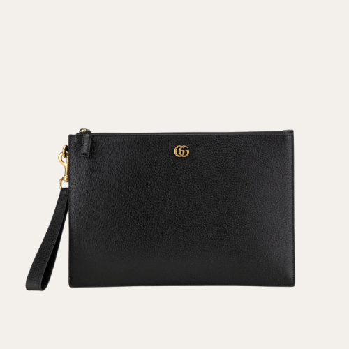 Gucci Gg Clutch Bag Black 11.4 Inches