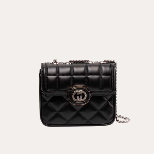 Gucci Gg Supreme Mini Camera Bag Black 6.7 Inches