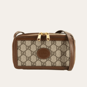 Gucci Gg Supreme Mini Camera Bag Beige 6.7 Inches