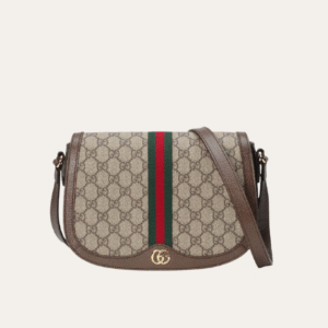 Gucci Ophidia Saddle Bag Beige 9.4 Inches
