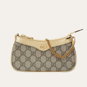 Gucci Ophidia Mini Gold Chain Bag Beige 7.5 Inches ‎764960 KAAAH 9746